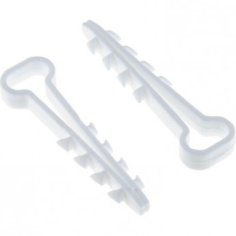 Дюбель-хомут для плоского кабеля EKF белый PROxima 100 шт.