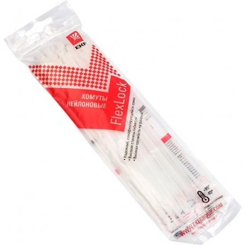 Хомут EKF P6.6, 3.6x300 мм, стандартный, белый, FlexLock PROxima, 50 шт. plc-fl-ctsw-3.6x300-r Хомут EKF P6.6, 3.6x300 мм, стандартный, белый, FlexLock PROxima, 50 шт. plc-fl-ctsw-3.6x300-r