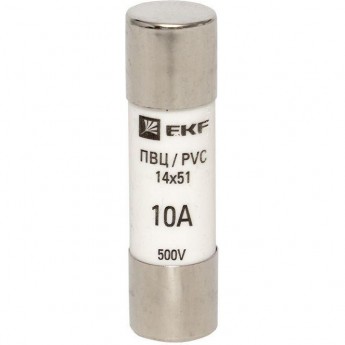 Плавкая цилиндрическая вставка EKF ПВЦ 14х51 10А PROxima 10 шт