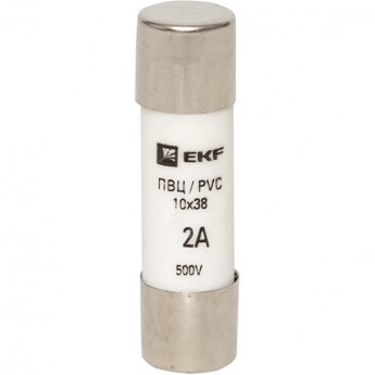 Плавкая вставка цилиндрическая EKF PROXIMA ПВЦ (10х38) 2А Плавкая вставка цилиндрическая EKF PROXIMA ПВЦ (10х38) 2А