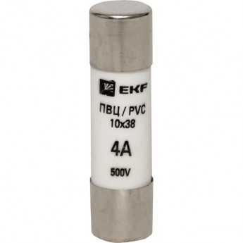 Плавкая вставка цилиндрическая EKF PROXIMA ПВЦ (10х38) 4А Плавкая вставка цилиндрическая EKF PROXIMA ПВЦ (10х38) 4А