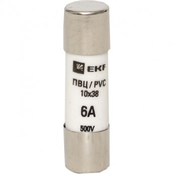 Плавкая вставка цилиндрическая EKF PROXIMA ПВЦ (10х38) 6А Плавкая вставка цилиндрическая EKF PROXIMA ПВЦ (10х38) 6А