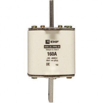 Плавкая вставка EKF ППН-39 630/160А габарит 3 PROxima fus-39/630/160