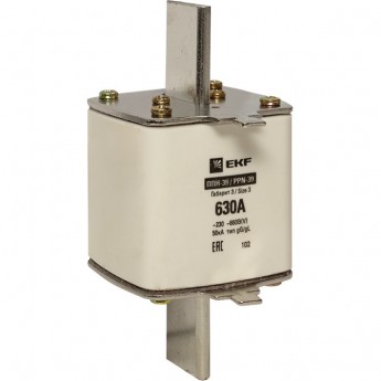 Плавкая вставка EKF PROXIMA ППН-39 630/630А габарит 3 Плавкая вставка EKF PROXIMA ППН-39 630/630А габарит 3