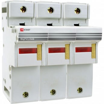 Предохранитель-разъединитель EKF PROXIMA для ПВЦ 22x58 3P (с индикацией) Предохранитель-разъединитель EKF PROXIMA для ПВЦ 22x58 3P (с индикацией)