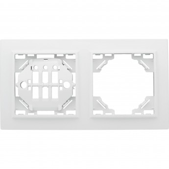 Рамка 2-местная EKF BASIC МИНСК горизонтальная белая Рамка 2-местная EKF BASIC МИНСК горизонтальная белая