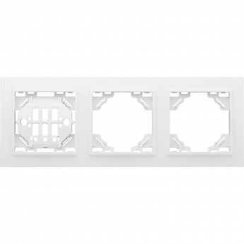 Рамка 3-местная EKF BASIC МИНСК горизонтальная белая Рамка 3-местная EKF BASIC МИНСК горизонтальная белая