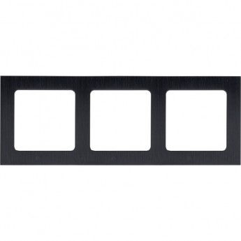 Рамка 3-местная EKF PROXIMA СТОГКОЛЬМ металлическая черная