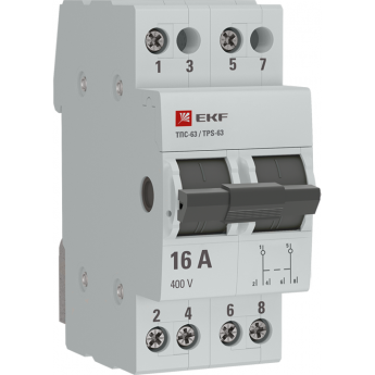 Трехпозиционный переключатель EKF ТПС-63 2P 16А PROxima Трехпозиционный переключатель EKF ТПС-63 2P 16А PROxima